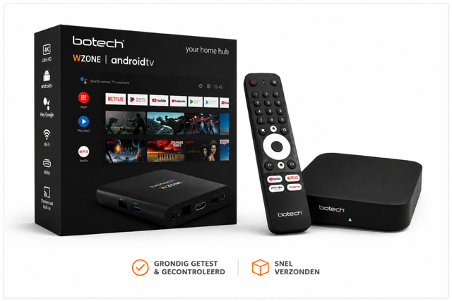 Botech WZONE Box met 4K HDR Android TV