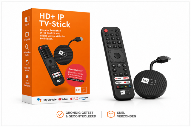 HD Plus IP TV-stick Met afstandsbediening