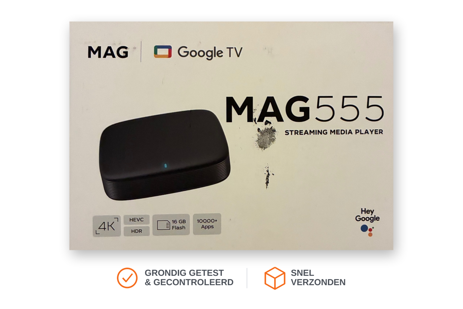 MAG555 Streaming Mediaplayer 4K Google assist